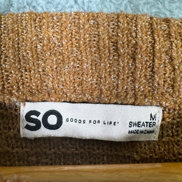 SO Goods For Life‎ Women sweater Mustard Causal Pullover Medium Long Sleeve Crew - Picture 8 of 11